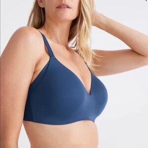 KNIX WingWoman Bra Contour Support Side Coverage Blue Women's 6+, 32F, 34E, 34F